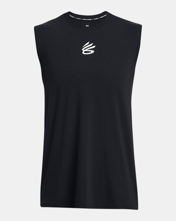 Men's Curry Sleeveless Shirt in Black image number 2